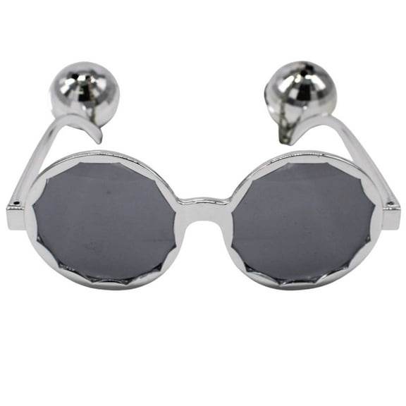 Metallic Silver Disco Balls Sunglasses (Each)