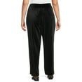 thumbnail image 3 of Terra & Sky Women's Plus Size Ribbed Velvet Pull On Pants, 30" Inseam for Regular, 3 of 5