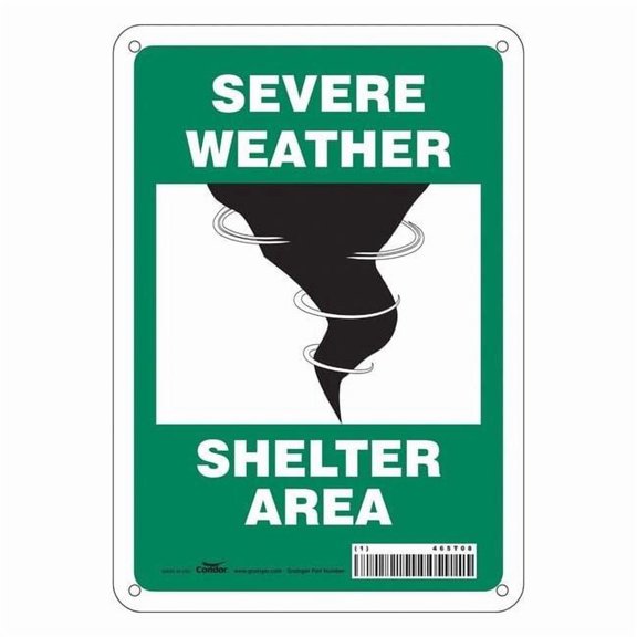 Safety Sign, 10 in Height, 7 in Width, Vinyl, Horizontal Rectangle, English