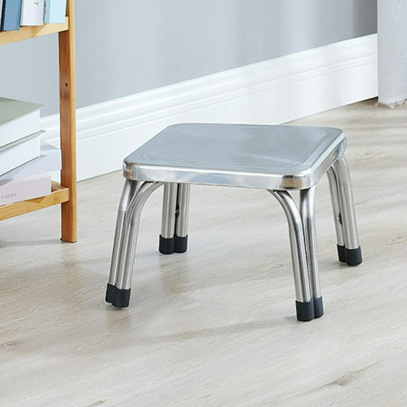 NUOLUX 1Pcs Stool Seat Replacement Stainless Steel Square for Kitchen Dining Room Barstool Seating Part