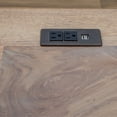 thumbnail image 4 of Benjara Umey 60 Inch Desk, 3 Drawers, Metal Handles, Rustic Brown Solid Wood Frame, 4 of 5