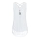 thumbnail image 2 of Verano de las mujeres Tank Tops corto cremallera hueco blusa Sexy cuello V sólido señoras Tops ropa Casual más el tamañopangjing, 2 of 3