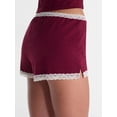 thumbnail image 4 of No Boundaries Cotton Blend Jersey Lace Sleep Shorts, Women’s XXS-3X, 4 of 5