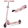 thumbnail image 1 of Gymax Folding Adjustable Height Kids Toy Kick Scooter Rear Brake 2 Flashing Wheels Pink, 1 of 9