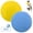 Blue+Yellow, variant on Dog Frisbees, 2-Pack 7-Inch Flying Disc Saucer for Dogs, Durable Rubber Toys, Orange and Green