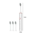 thumbnail image 3 of Cepillo de dientes electrónico Pisexur para hombres, con 4 cabezales, temporizador de 6 velocidades, IPX7, nuevo cepillo de dientes mejorado, electrónica para niños, organizador de electrónica., 3 of 9