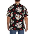 thumbnail image 3 of Balery PUG Camisa Casual de Manga Corta con Botones para Hombre, Texturizada, Estilo Cubano, para Playa, Verano-Large, 3 of 5