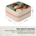thumbnail image 2 of Creowell Snowman Bird Snowflakes Jewelry Box for Christmas Gifts, Compact Travel Case for Necklace, Ring, Earring Organization Pink, 2 of 5