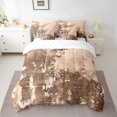 thumbnail image 3 of Manfei Retro Abstract Art 7pcs Bedding Comforter Set for Women, Minimalst Minimalism Queen Bedding Sets, Brown Oil Printing Reversible Queen Sheet Sets, Microfiber Bedroom Decor, 3 of 8