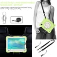 thumbnail image 5 of ELEHOLD Military Grade Shockproof Case For iPad mini (6th Generation), Heavy Duty Protection Ring Stand Cover, Adjustable Angel, Detachable Shoulder Strap, Pencil Holder, Matcha Green, 5 of 11