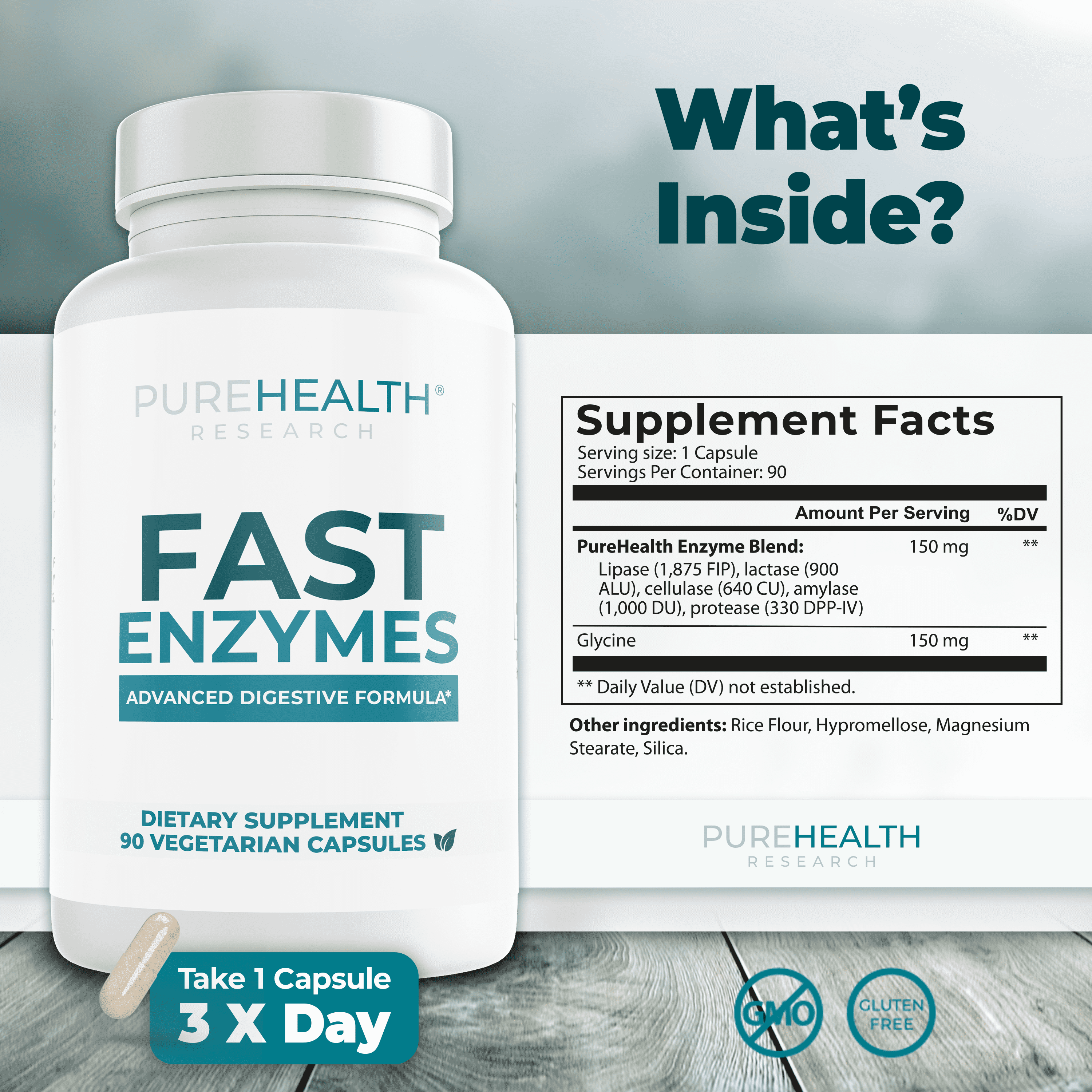 Digestive Enzyme Supplement - Lactase and Lipase Enzymes to Support Better Digestion, by PureHealth Research