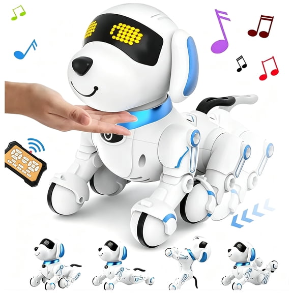 Dammyty Remote Control Robot Dog, Smart Interactive RC Electronic Pet Puppy with Touch Sensing, Programmable Robot Toys for Boys Girls
