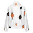 thumbnail image 6 of Jackets for Women Winter Coat Jackets Flannel Stand Collar Jacket(Orange Black Diamond Pattern,Size:S-4XL), 6 of 7