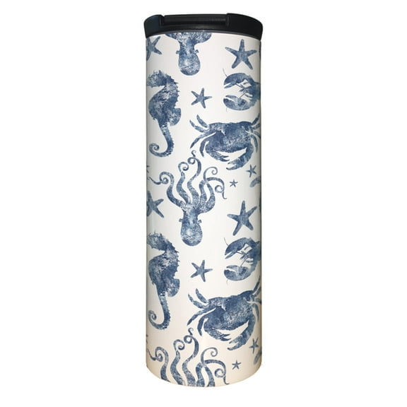 Highland Home Marine Life 17 oz. Double Wall Stainless Steel Tumbler w/Lid