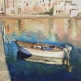 thumbnail image 2 of Strube, Ling 20x20 White Modern Wood Framed Museum Art Print Titled - Boat in Golden Light, 2 of 4
