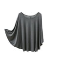 thumbnail image 2 of Women's Striped Long Sleeve Loose Fit Shirt Tops Blouses Lapel Collar Button Down Casual Daily Wear Work Office Vacation Fashion Essential Gift | CSEONE,Dark Gray Free Size, 2 of 8