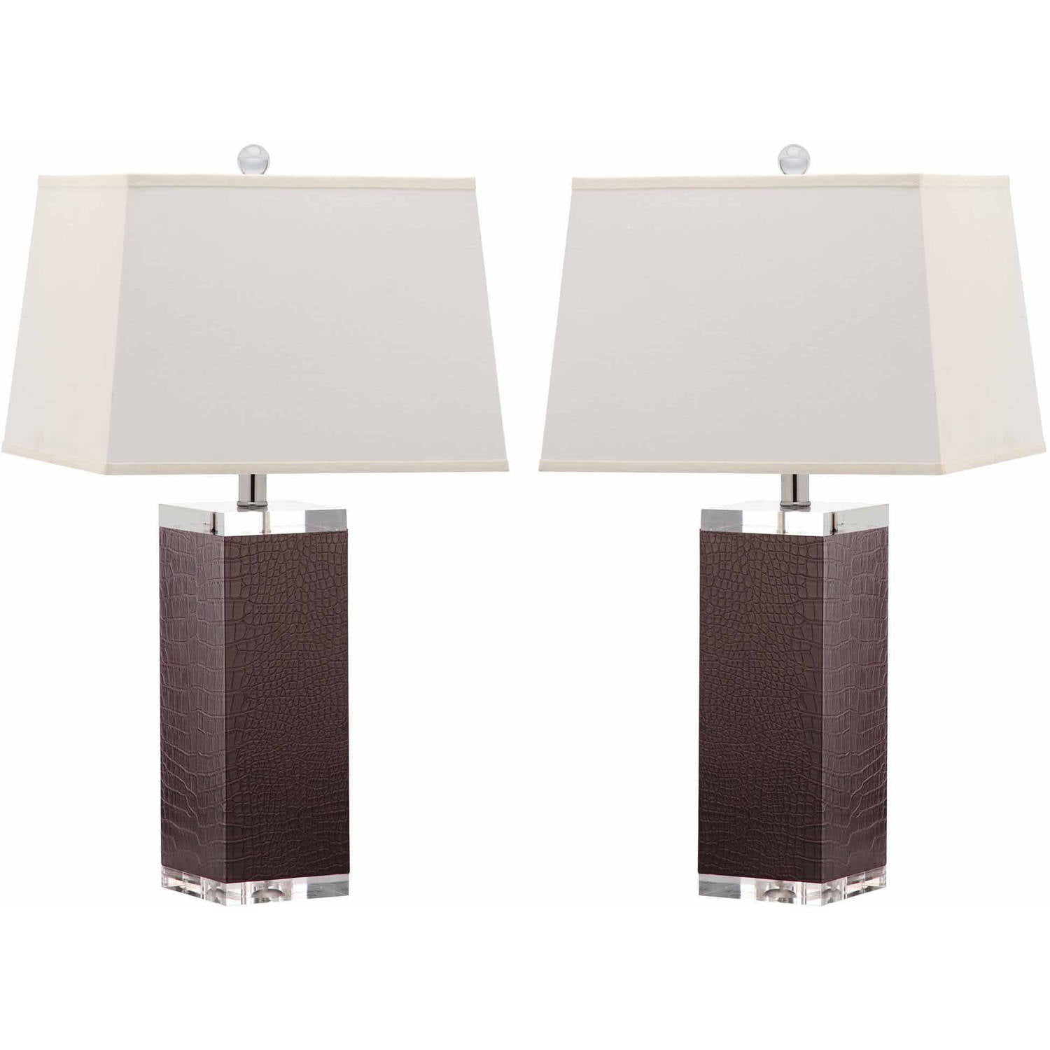 Nuloom Emma Clear Glass Table Lamp With, Gold 24 Inch Emma Clear Glass Table Lamps For Bedroom