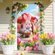 thumbnail image 4 of Cubiertas de Puerta de Vacaciones para la Puerta Delantera 90x180cm Cortina Temática de Pascua, Decoraciones de la Puerta Delantera de Pascua para la Pared Y el Mantel de la Fiesta, 4 of 6