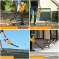 thumbnail image 6 of Cordless Leaf Blower, 20V Handheld Electric Leaf Blowers with 2 x Battery & Charger, 2 Speed Mode, 320CFM 165MPH, Lightweight Battery Powered Leaf Blowers for Leaf/Snow/Dust Blowing, Yellow, 6 of 7