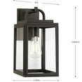 thumbnail image 2 of Grandbury Collection One-Light Transitional Antique Bronze Outdoor Wall Lantern with DURASHIELD, 2 of 2