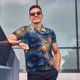 thumbnail image 4 of Fotbe Elegant Blue Gold Blooms Camiseta Polo de Golf para Hombre con Estampado – Camisa Deportiva Transpirable con Cuello Abotonado-3X-Large, 4 of 6