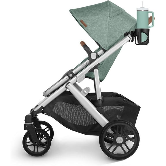 New Cup Holder Compatible with UPPAbaby Cup Holder (for Vista, Cruz and Minu). A Solid Super Secure Fit. 360 Degrees Rotatable. Anti-Shake Spill Resistant. (Black)