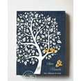 thumbnail image 3 of MuralMax - His, Her Personalized Canvas Wall Art - Custom Tree With Heart Initials, Names, Date - Gifts For Milestone Occasions, Wedding Anniversary, Housewarming - Color - Navy - Size 11x14, 3 of 6