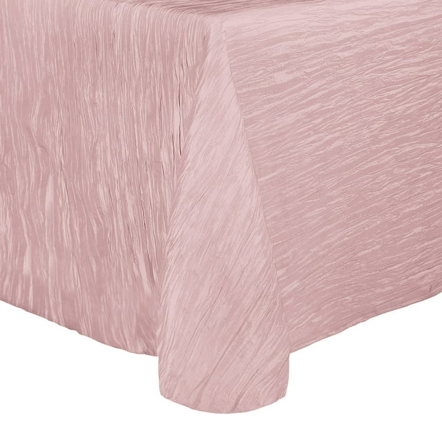 Ultimate Textile (5 Pack) Crinkle Taffeta - Delano 102-Inch Round Tablecloth - for Party, Wedding, Home Dining, Hotel and Catering use, Light Pink