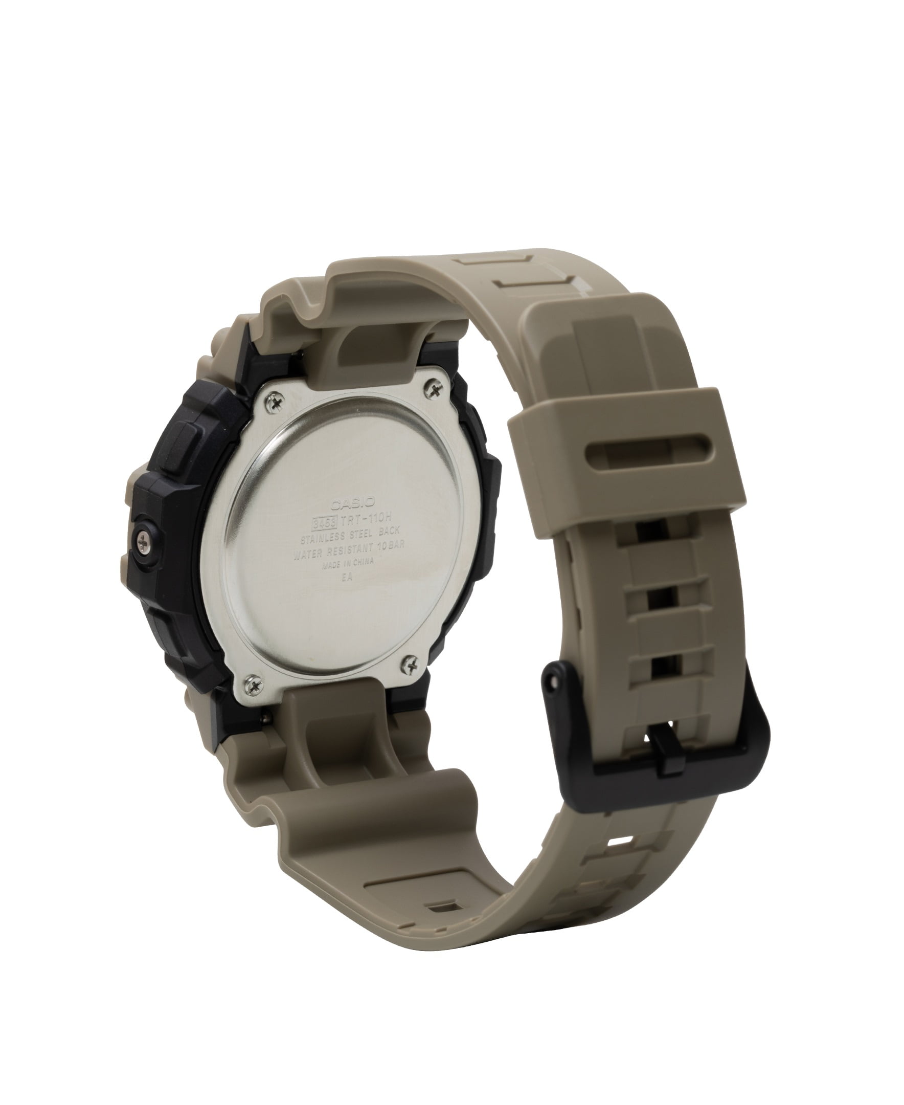 Casio Men's Classic Digital Mud Resistant 100m Khaki Resin Watch TRT110H-5BV