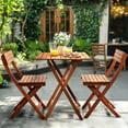 thumbnail image 2 of Tranquillo 3-Piece Foldable Eucalyptus Wood Bistro Set – Weather-Resistant Patio Table & Chairs for Small Outdoor Spaces​, 2 of 9