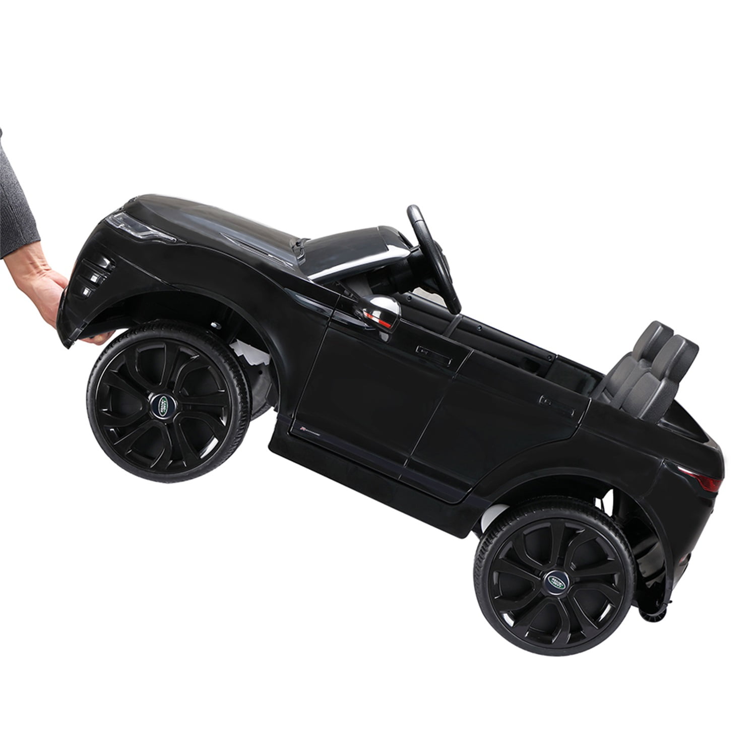 CIPACHO Licensed Land Rover Ride on Cars Toy with 2.4G Remote Control, 12V Car for Kids, Double Doors, LED Lights, Black