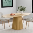 thumbnail image 4 of MAYEERTY 67x33.5x30 Modern Oval Dining Table for 6, Mid-Century Kitchen Table for Dining Room Kitchen, Natural Wood, 4 of 10