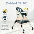 thumbnail image 3 of PUEDO 4-in-1 Baby High Chair Portable Toddler Dining Chairs Eat & Play Convertible Highchair with Adjustable Tray, Blue, 3 of 8