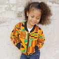 thumbnail image 4 of WOYY Toddler Girls African Dashiki Jacket Zip Up Sweatshirt Long Sleeve Outerwear Coat, 4 of 4