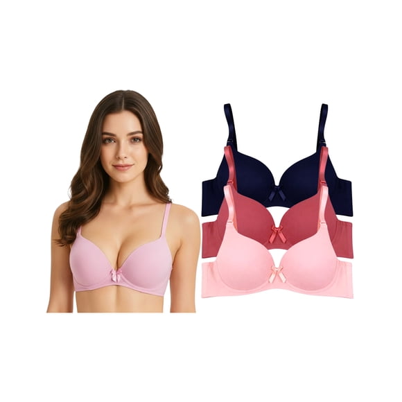 Paquete con 3 Brasieres Doble Push Up Aumenta Hasta 2 Tallas