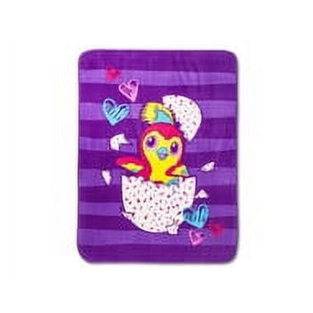 Jay Franco Hatchimals Micro Plush Purple Throw Blanket 48x60