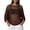 Brown #1, variant on WULMLEO Crochet Tops for Women Summer Beach Swim Cover Ups Knit Beach Cover Up Short Sleeve Hollow Out Shirts Pink S