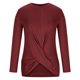 thumbnail image 4 of Camisas Para Mujer Camiseta Casual Sólido Cuello Redondo Sudadera Kink Split Manga Larga Tops Odeerbi ODB129941, 4 of 8