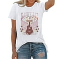 thumbnail image 2 of WEIYLL T-Shirts pour Femmes Musique Country Vintage Imprimé Graphique Manches Courtes T-Shirt Blanc Tailles m, 2 of 4