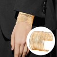 thumbnail image 3 of Women Cuff Bracelet Wide Personalized Retro Decorative Open Bracelet Cuff Bangle, 3 of 10