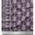 thumbnail image 2 of Soimoi Rayon Fabric Leaves Panel Printed Fabric 1 Yard 56 Inch Wide, 2 of 3