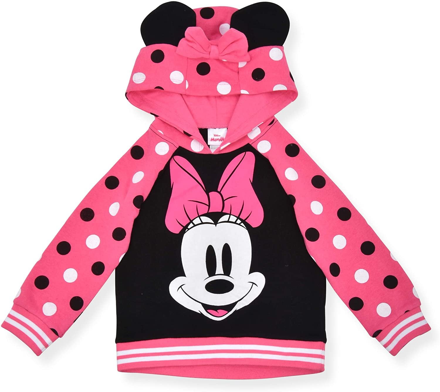 Disney Collection Pink Minnie Mouse Hoodie Fleece Jacket Toddler Girl Size 4 NEW 