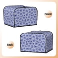 thumbnail image 3 of Honeii Blue And White Flowers Print 4 slice Toaster Cover, Two Slice Toaster Dust-proof Cover For Kitchen Small Appliance and Fingerprint Protection, 3 of 7