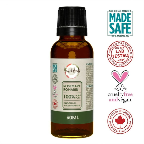 Buhbli Brands - 100% Pure Rosemary Essential Oil, 30ml, All Natural and Pure - Bottled in Canada