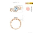 thumbnail image 5 of ANGARA Natural Solitaire Round 1.12 ct Aquamarine Infinity Promise Ring in 14K Rose Gold for Women (Size-7mm) | March Birthstone, Anniversary, Jewelry Gift for Women | Natural Aquamarine Ring, 5 of 10
