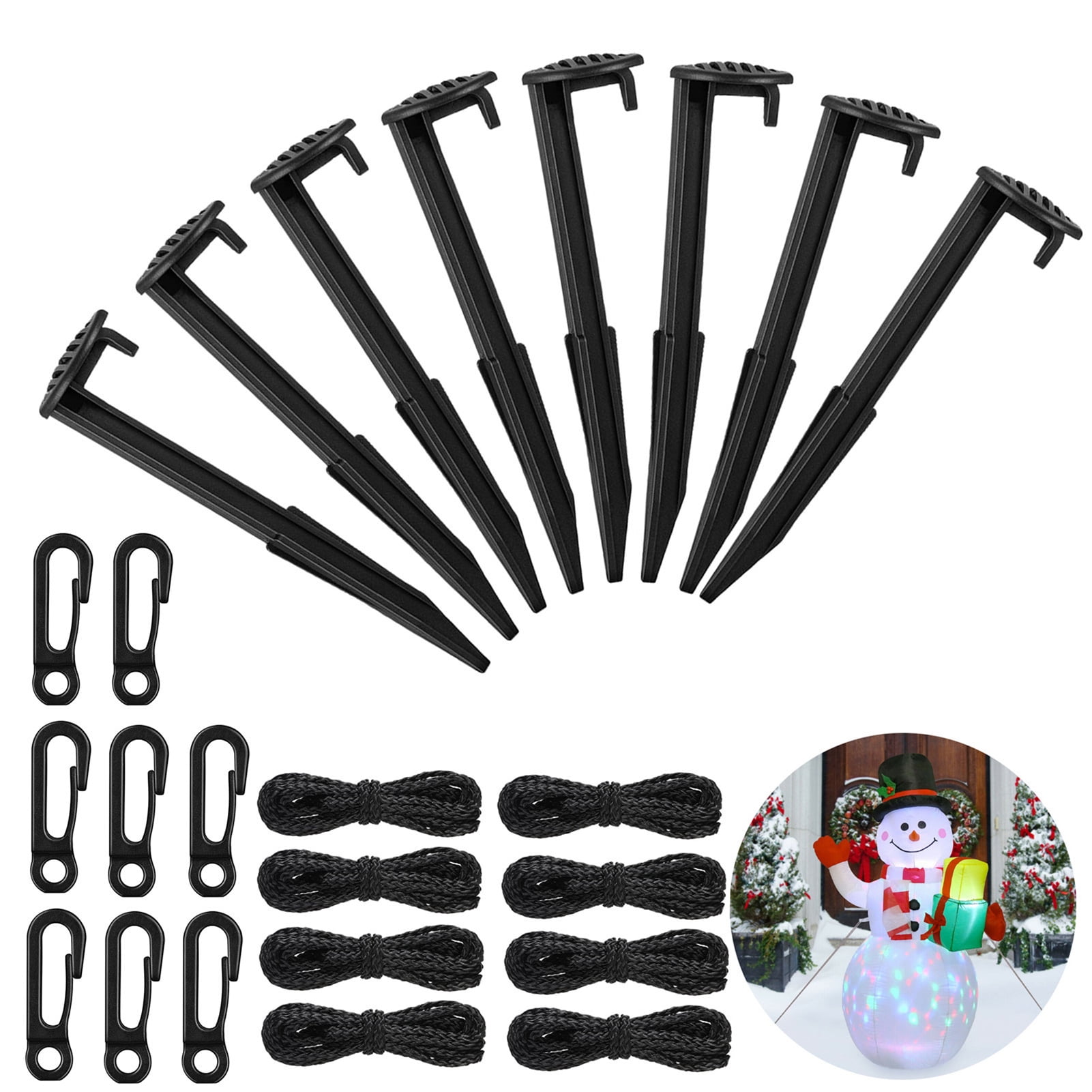 Dream Lifestyle 24PCS Inflatable Stakes,Tethers,Plastic Stake,Tether
