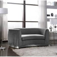 thumbnail image 2 of Meridian Furniture Julian Grey Velvet Loveseat, 2 of 6