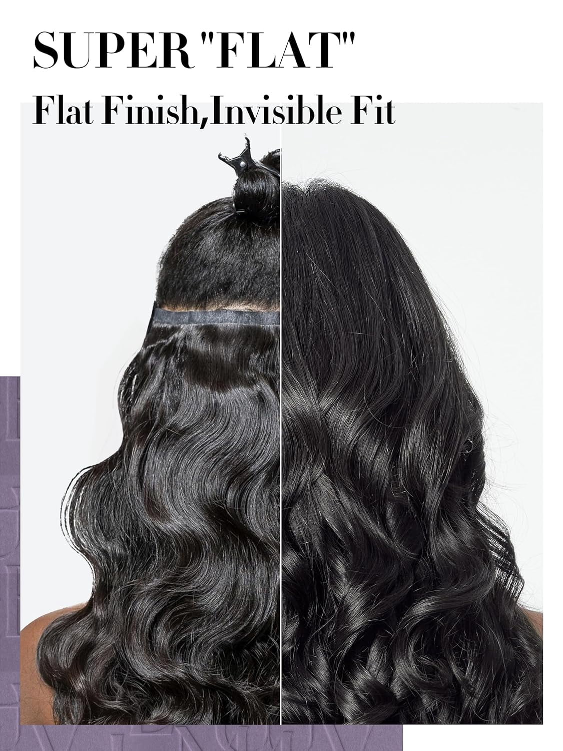LUVME Clip in Hair Extensions 14" Real Human Hair Natural Black for Women on Thick Body Wavy Extensions
