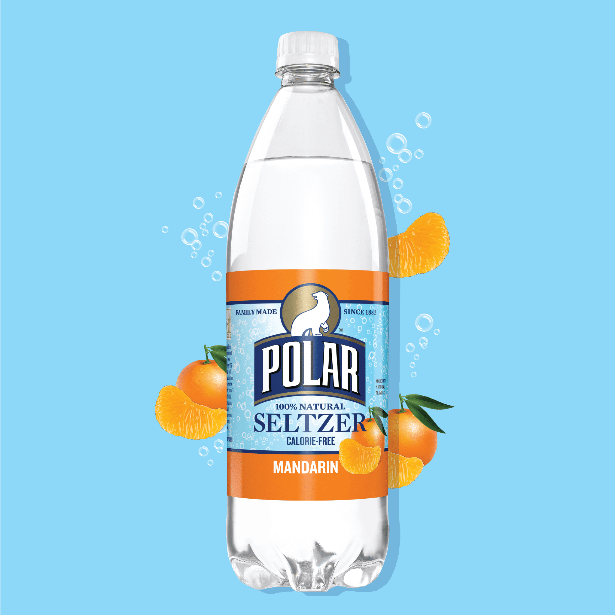 Polar Zero Calorie Mandarin Sparkling Seltzer Water, 1 L