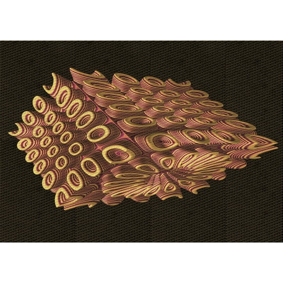 Ahgly Company Indoor Rectangle Patterned Saddle Brown Area Rugs, 2' x 5'